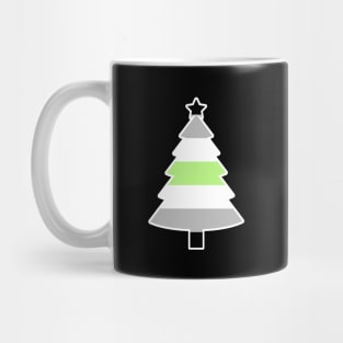 Christmas Tree LGBT Flag Agender Mug